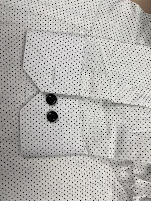 White Microdot Printed Shirt