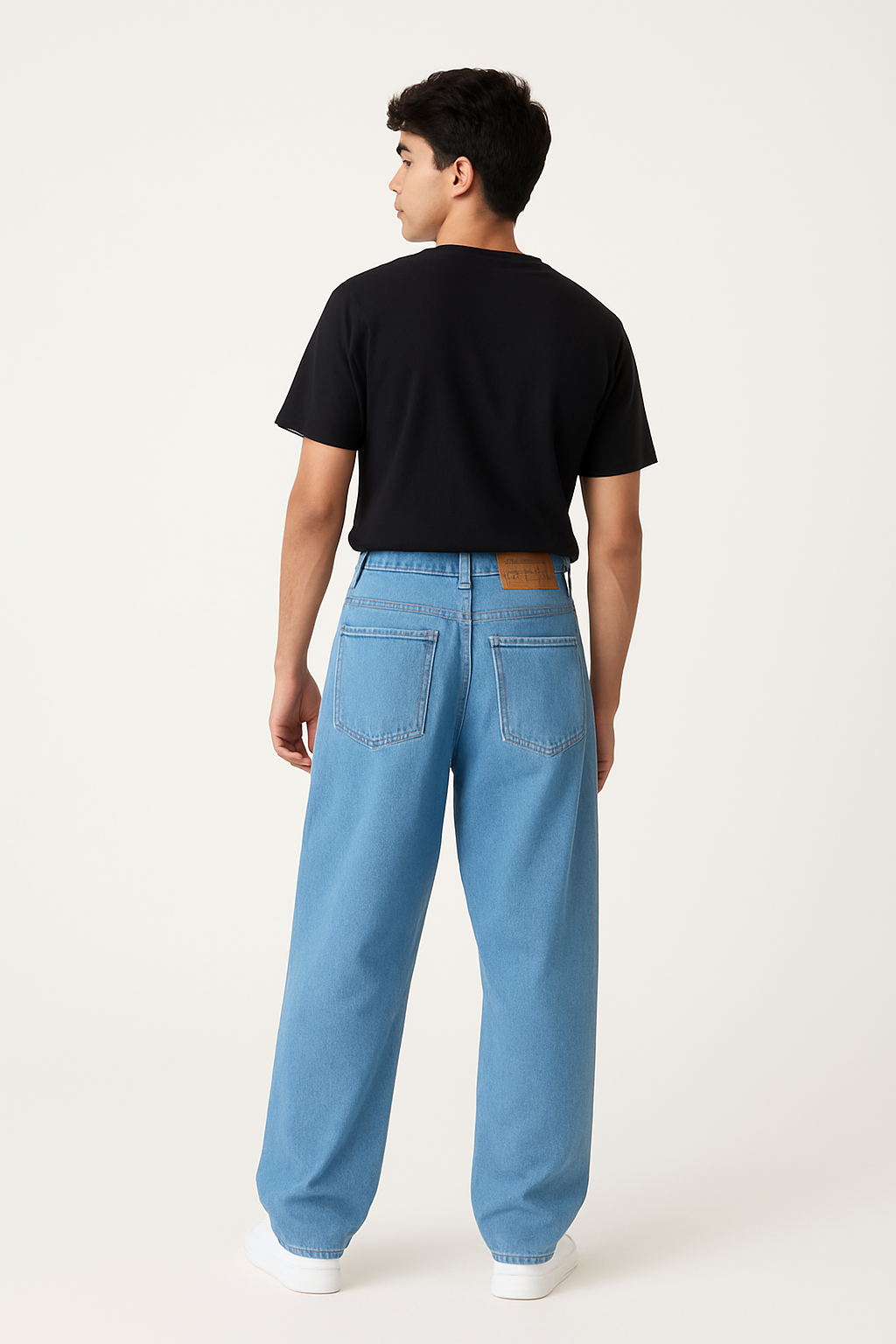 Men’s Baggy Fit Light Blue Denim Jeans – Punjab House