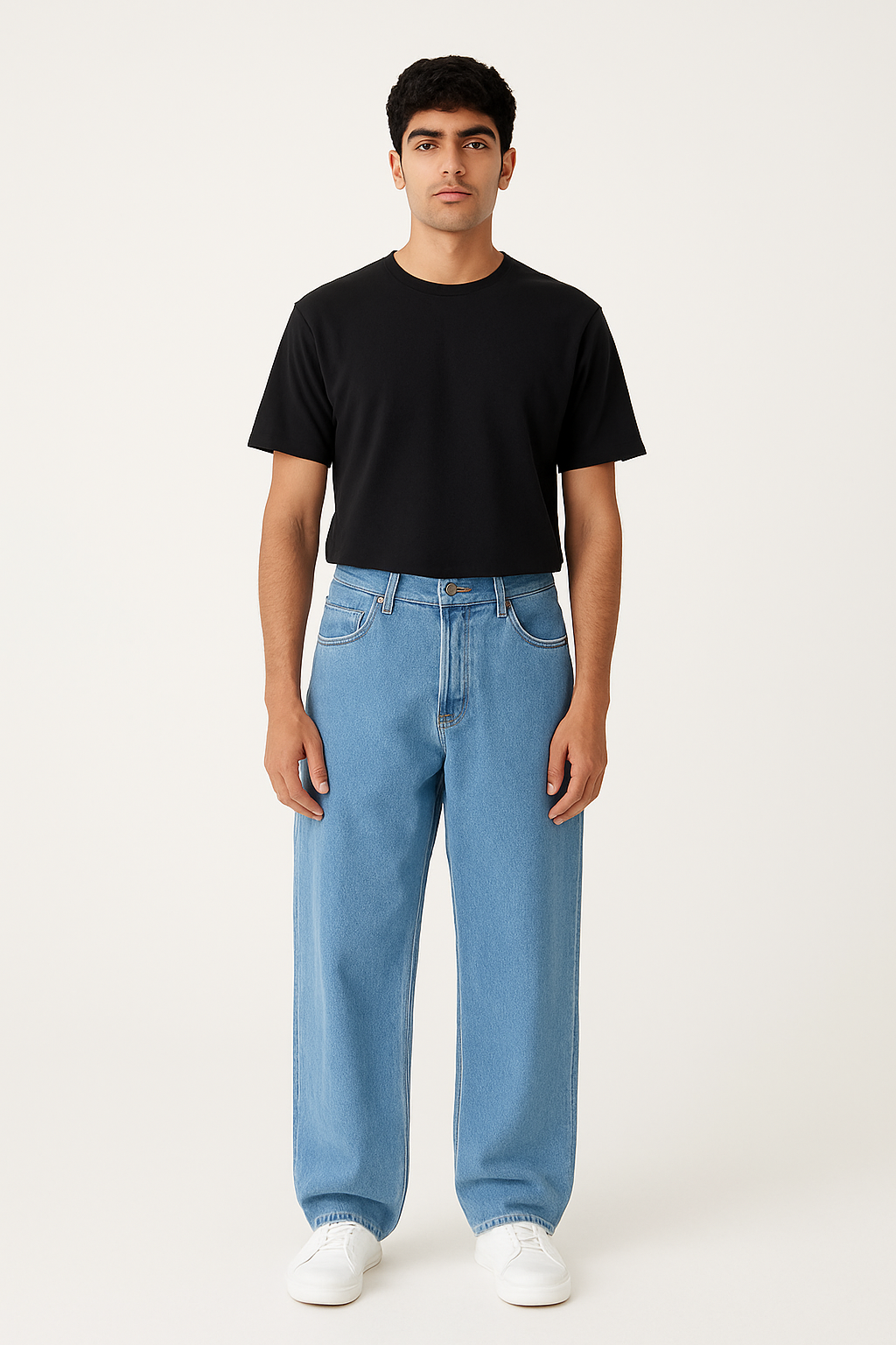 Men’s Baggy Fit Light Blue Denim Jeans – Punjab House