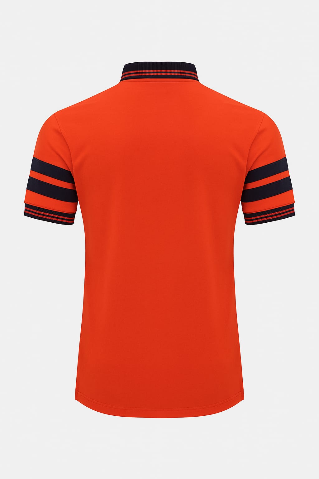 Red Polo Shirt with Navy Contrast – Classic Fit