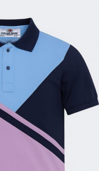 Men’s Color-Block Polo Shirt”