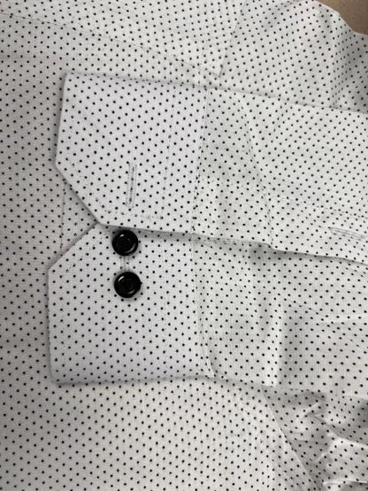 White Microdot Printed Shirt