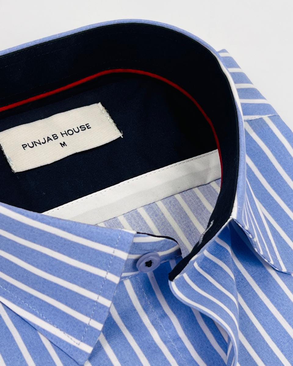 Oxford Blue Pinstripe Dress Shirt